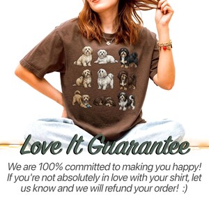 Havanese Dog Poses T-Shirt, Colorful Dog Art Tee, Cute Pet Lover Gift, Comfort Colors Graphic Dog Shirt, Fun Havanese Design image 16