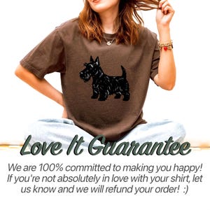 Scottish Terrier T-Shirt, Artsy Linocut Dog Tee, Blocky Scottie Design, Unique Pet Lover Gift, Comfort Colors Graphic Dog Top image 18