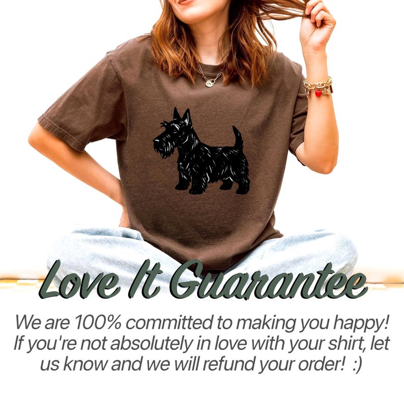 Scottish Terrier T-Shirt, Artsy Linocut Dog Tee, Blocky Scottie Design, Unique Pet Lover Gift, Comfort Colors Graphic Dog Top image 18
