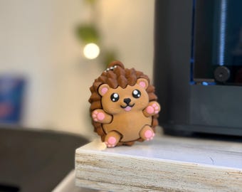 Articulated 3D Printed Hedgehog Fidget Toy | Multi-Color Desk Pal Keychain