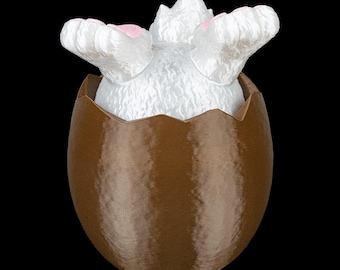 3D Printed Chocolate peeky Bunny Egg Container | Sprinkle Easter Decor