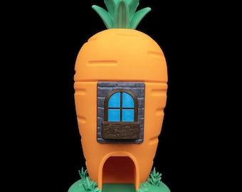 Carrot house candy dispenser- Easter decor - candy bowl