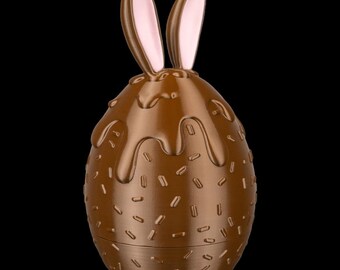 3D Printed Chocolate Bunny Egg Container | Sprinkle Easter Decor