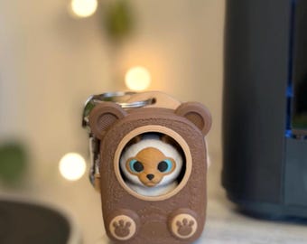 3D Printed Cat Backpack Keychain | Miniature Travel Carrier Bag Charm | Kawaii Kitty Accessory 