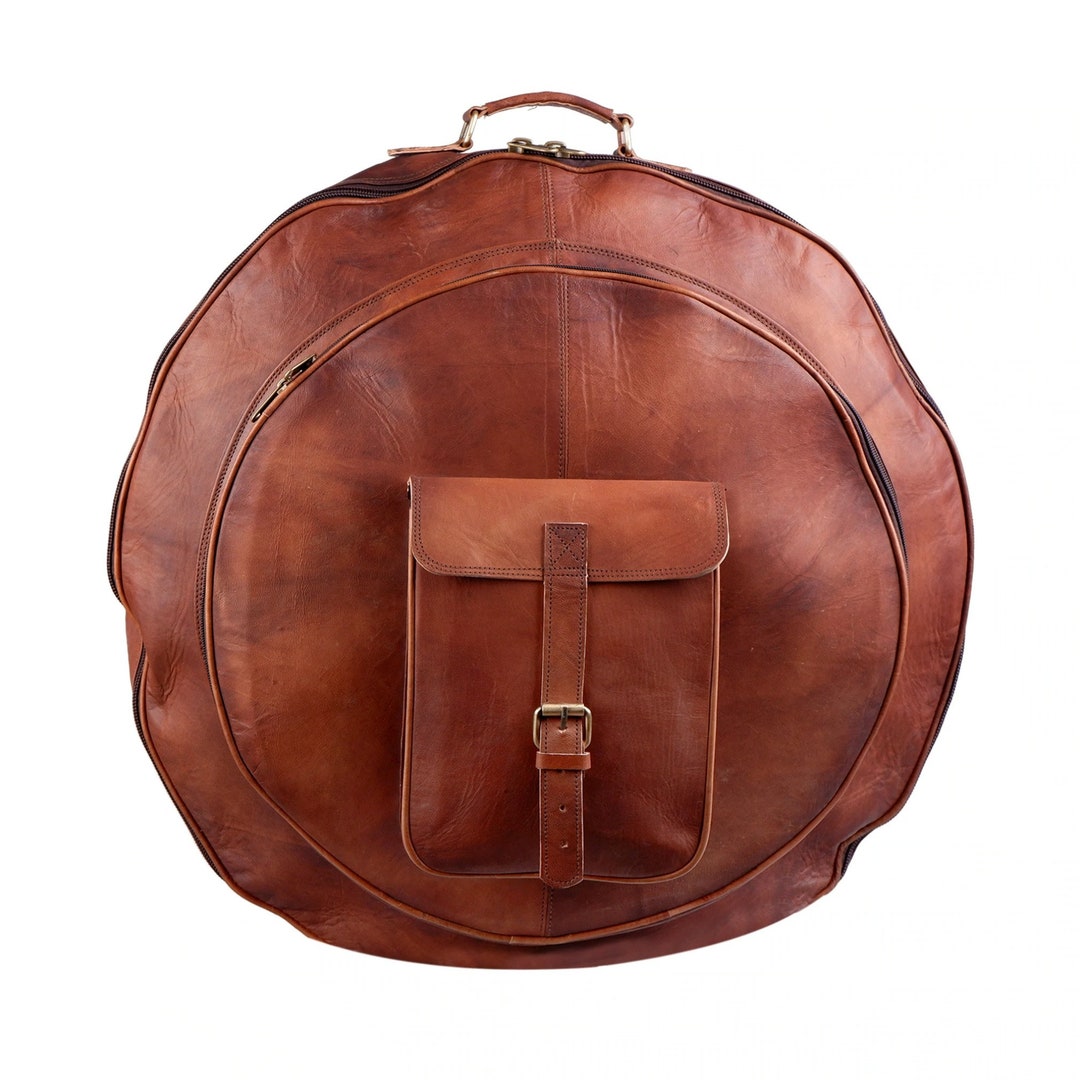 Leather Cymbal Bag Leather Backpack Cymbal Carrying Case Etsy