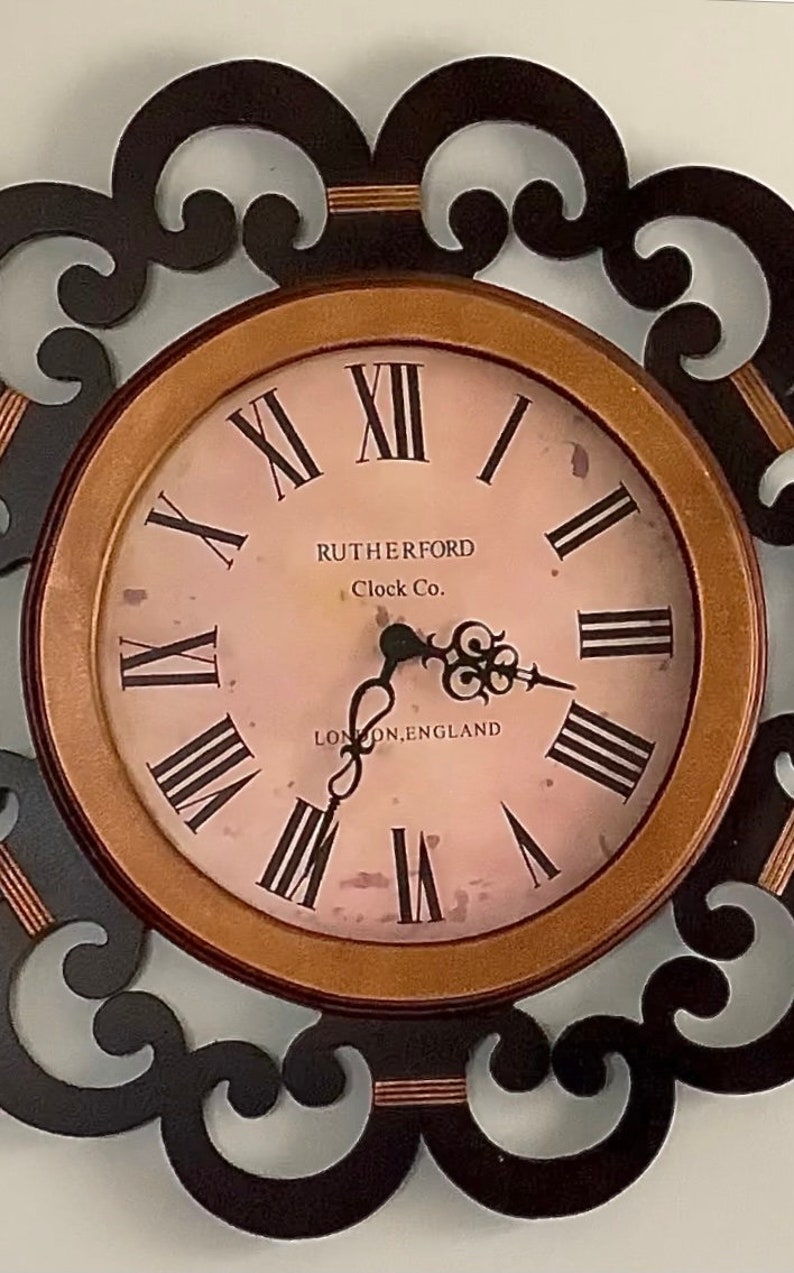 Rutherford Wall Clock Battery Operated. Extra Large Wall Clock Etsy