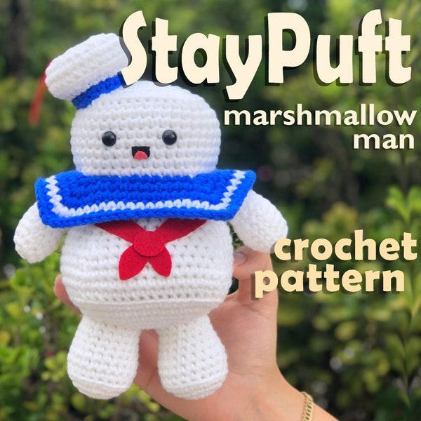 PDF CROCHET PATTERN | Stay Puft Marshmallow Man Amigurumi Plushie