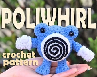 PDF HÄKELANLEITUNG | Poliwirbel Amphibien Frosch Amigurumi Schlüsselanhänger