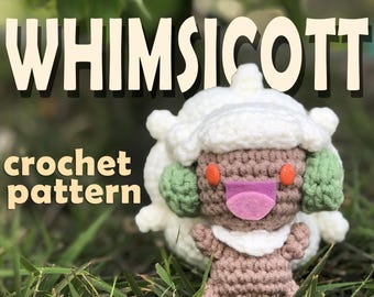 PDF CROCHET PATTERN | Whimsicott the Cotton Ball Amigurumi Keychain