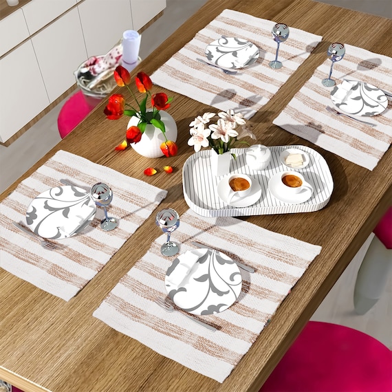IlGruppone Tovagliette Americane in PVC Set di 2/4/6/8 pz da Tavola Antiscivolo in Vinile Anche per Hotels, Bar e Ristoranti - Face Rosso - 2 Pezzi