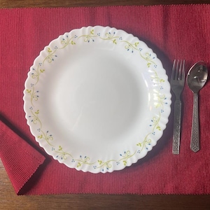Cotton Polyester Placemats – Natural Fabric Placemats 13 x 17 Inch – Halloween, Thanksgiving, Christmas Red Tablemats Set of 4