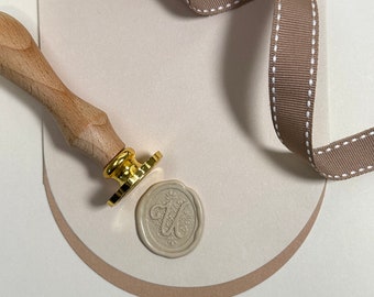 Letter U - Cursive Initial Wax Seal Stickers