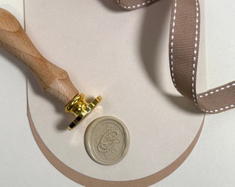 Letter G - Cursive Initial Wax Seal Stickers