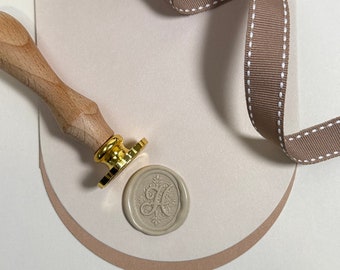 Letter H - Cursive Initial Wax Seal Stickers