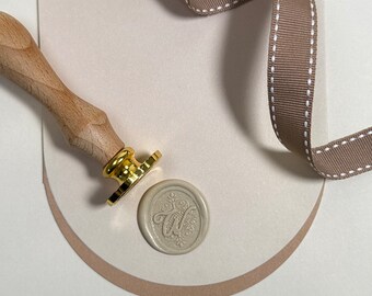 Letter W - Cursive Initial Wax Seal Stickers