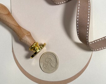 Letter R - Cursive Initial Wax Seal Stickers