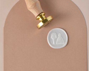 Groom & Bride - Wedding Wax Seal Stickers