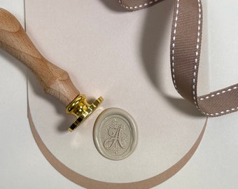 Letter A - Cursive Initial Wax Seal Stickers