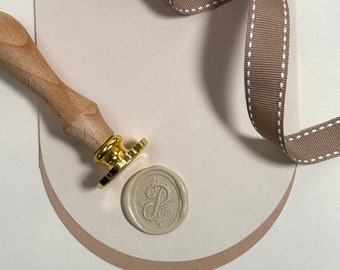 Letter P - Cursive Initial Wax Seal Stickers