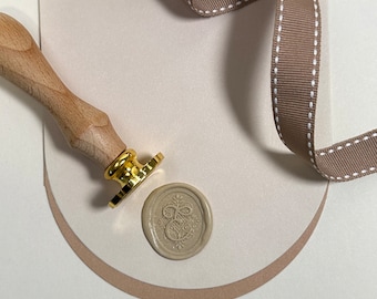 Letter E - Cursive Initial Wax Seal Stickers