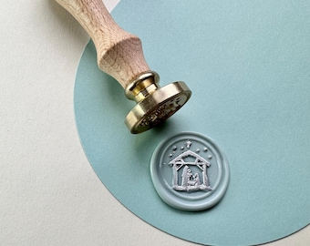 The Nativity - Festive Christmas Wax Seal Stickers