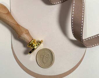 Letter C - Cursive Initial Wax Seal Stickers
