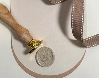 Letter J - Cursive Initial Wax Seal Stickers