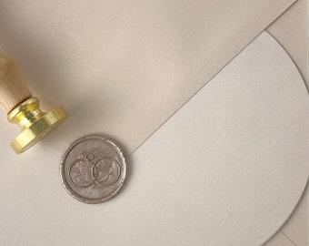 You're Invited Engagement Rings - Custom Wedding Wax Seal Stickers