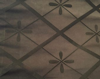 Vintage Silk Kimono Obi Sash: Japanese Brocade Belt, Cross Pattern