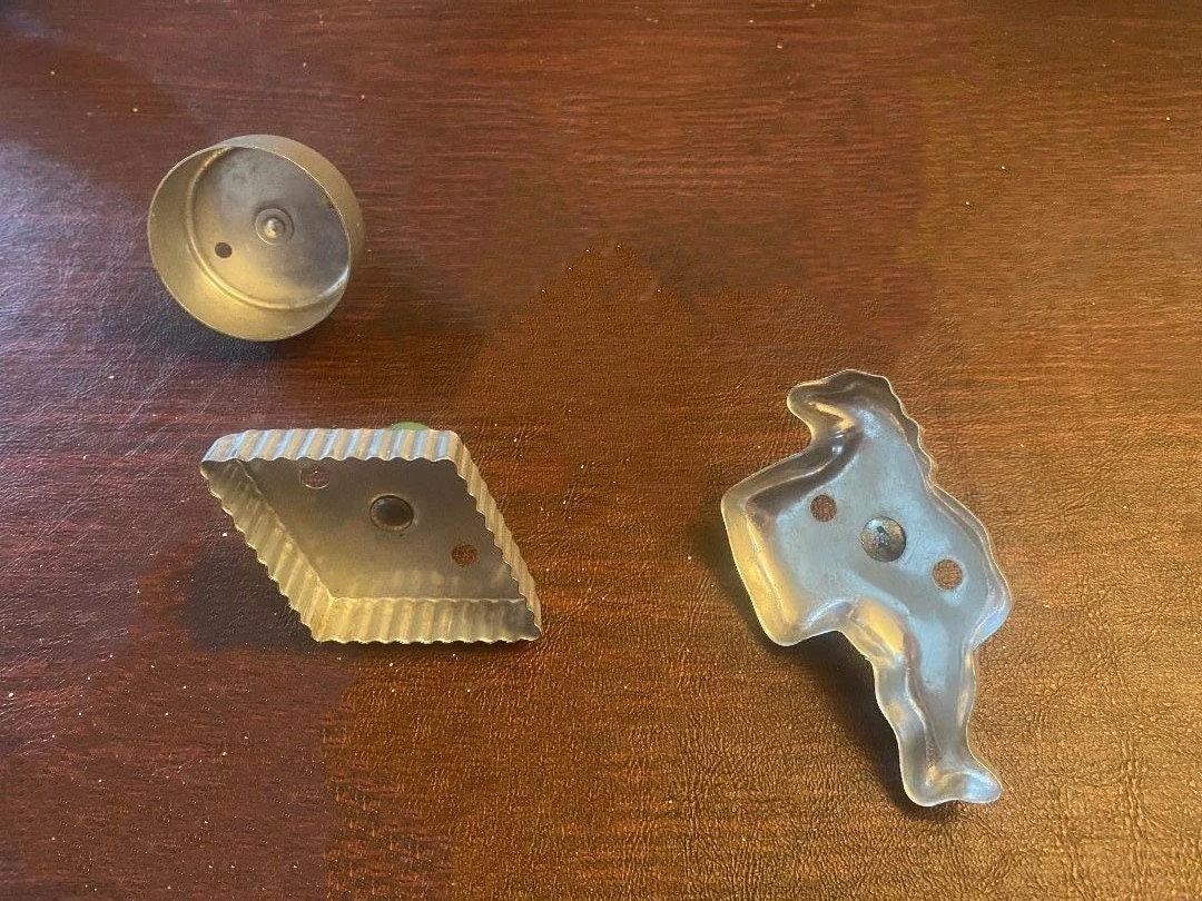 Vintage Wood Handle Cookie Cutters or Doughnut Cutters Each Sold