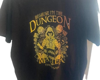 D&D Dungeon Master Black Shirt/Dungeons and Dragons Unisex T-Shirt