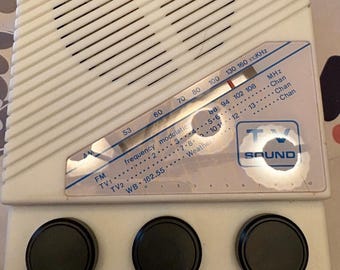 Radio Am Fm Vintage Portable Windsor Weather Band Shower Resists Water