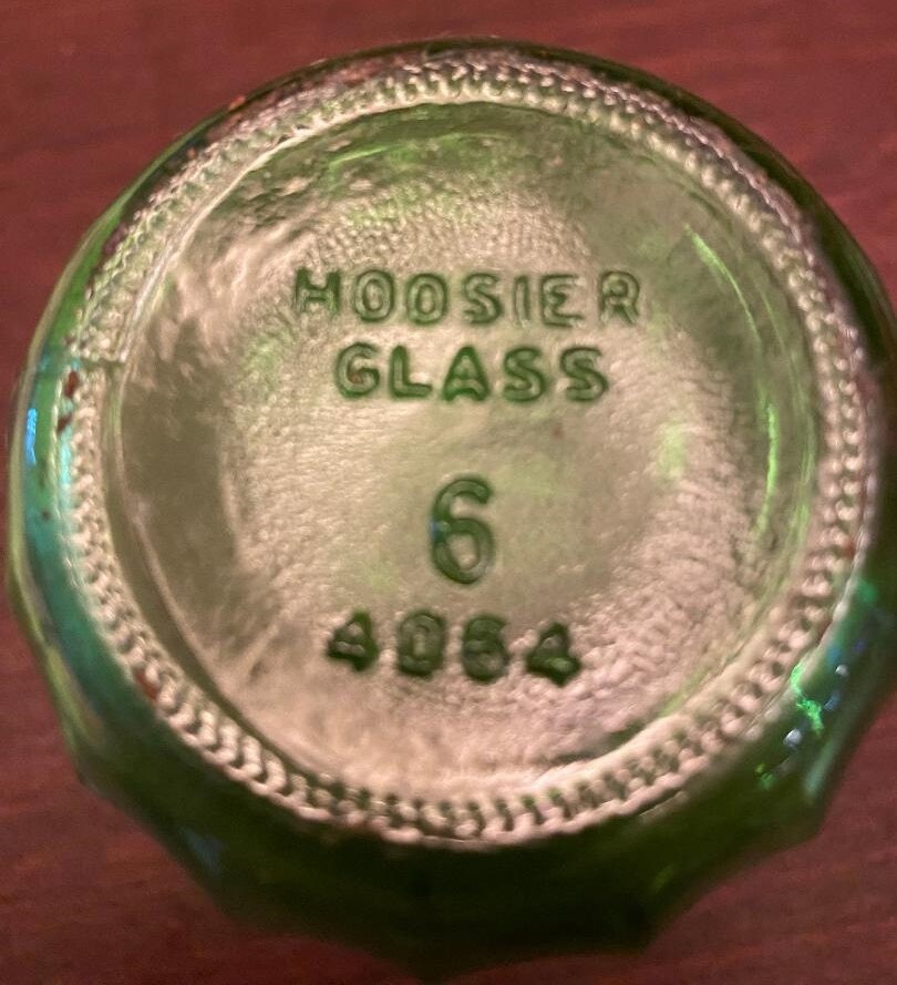 Vintage Hoosier Green Glass 6