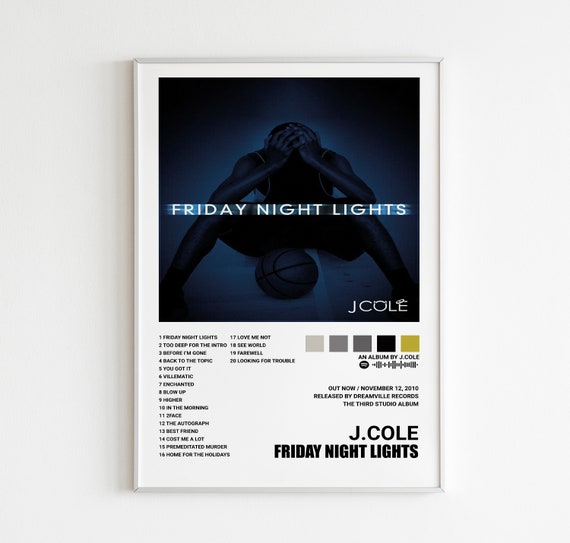 J. Cole Posters / Friday Night Lights / Album Cover Poster Etsy