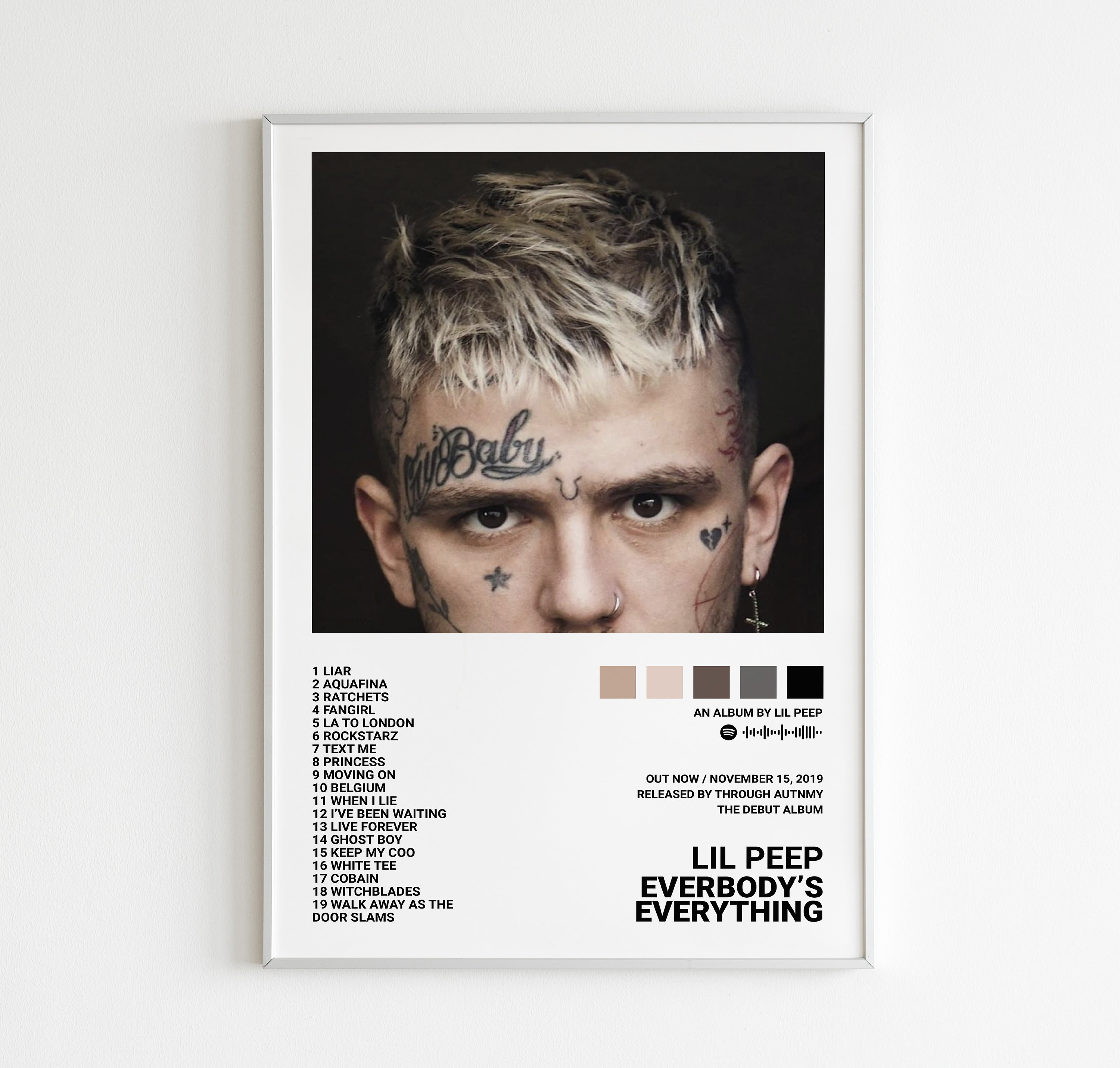 Discover Lil Peep Poster / Everybody's Everything / Album Cover Poster