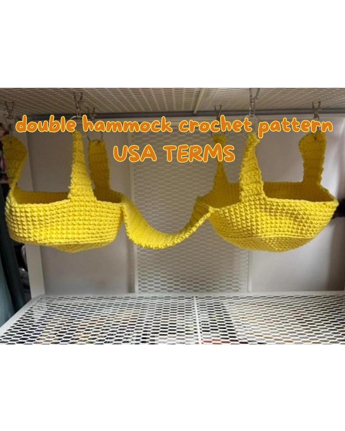 Crochet Hammock Pattern Rats Crochet Pattern for Rodent Cage Accessories (rats, Mice): Boat Hammock ...