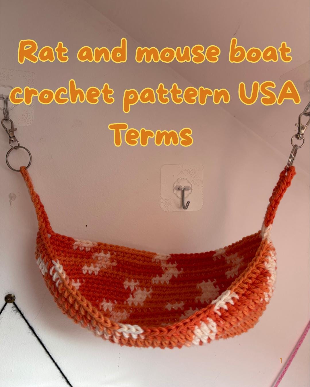 Crochet Hammock Pattern Rats Crochet Pattern for Rodent Cage Accessories (rats, Mice): Boat Hammock ...