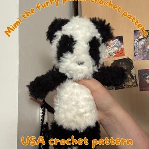 Crochet pattern of my little panda, big bear from china English USA, advanced.