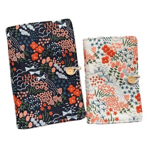 Reliure à anneaux A5/A6 pour broderie de fleurs botaniques + 90 feuilles/180 pages de recharge