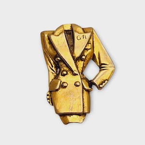 Vintage Gold Pin's by Georges Rech, Luxury Paris Fashion Clothing, vintage gold French jewelry, 80s, quality French jewelry. Vintage Culture