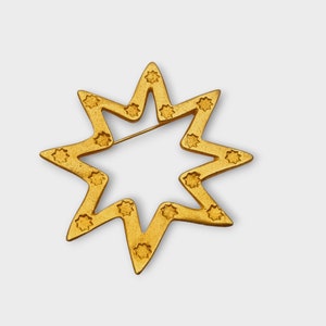 Vintage Golden Star Pin der Marke Lancome Paris, besondere Geschenke für Sammler. Vintage Kultur.