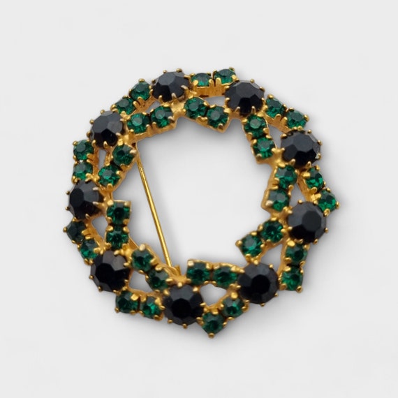 Broche Vintage Argentée Avec Brillants Et Strass – État Excellent, Classique Et élégante