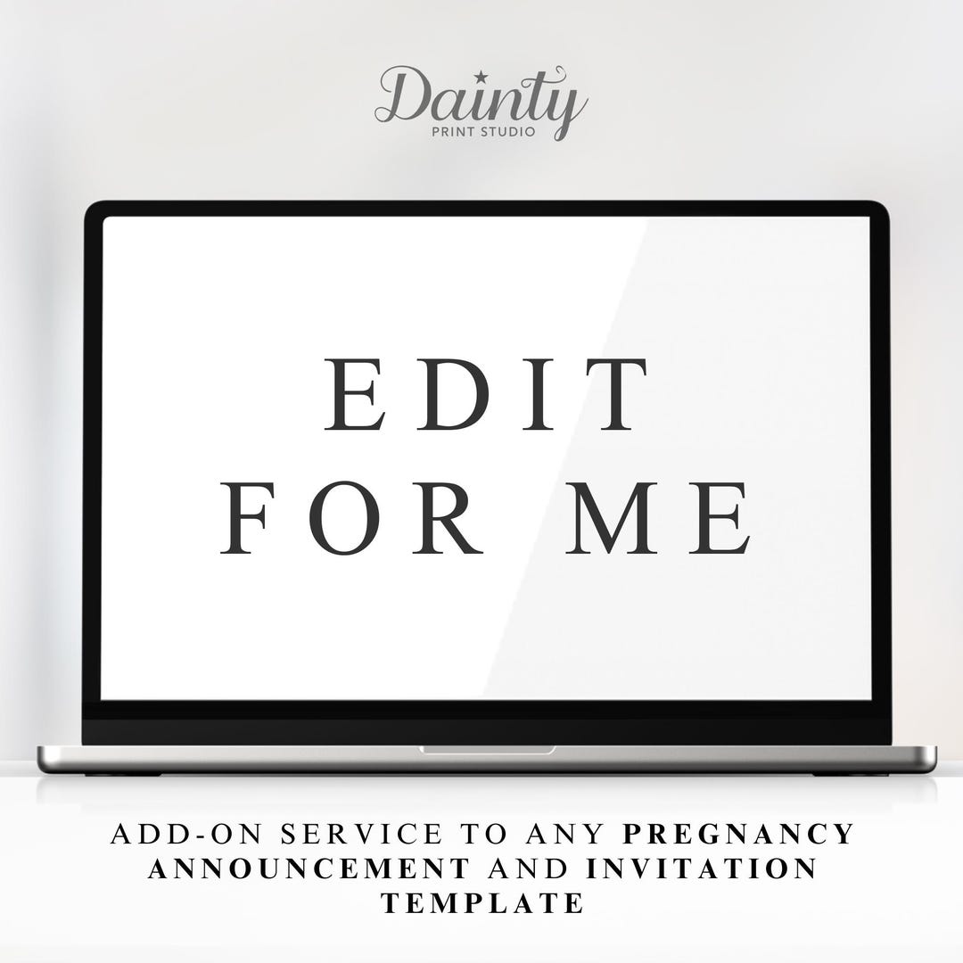 For Me Text Edit for Me Text Add-on | Edit My Pregnancy Announcement or Invitation ...