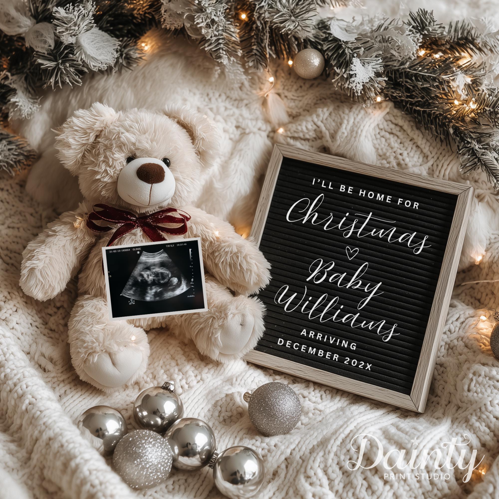 Christmas Pregnancy Announcement: Gender Neutral December Reveal
