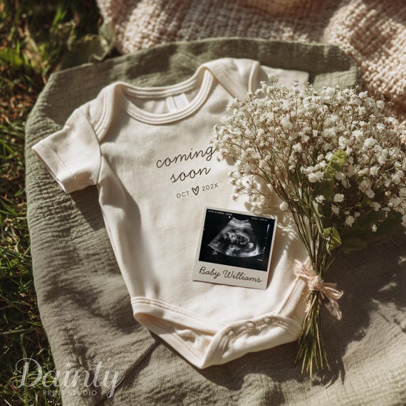 Boho Baby Announcement: Gender Neutral Social Media Reveal (Editable Canva Template) (Digital Download)