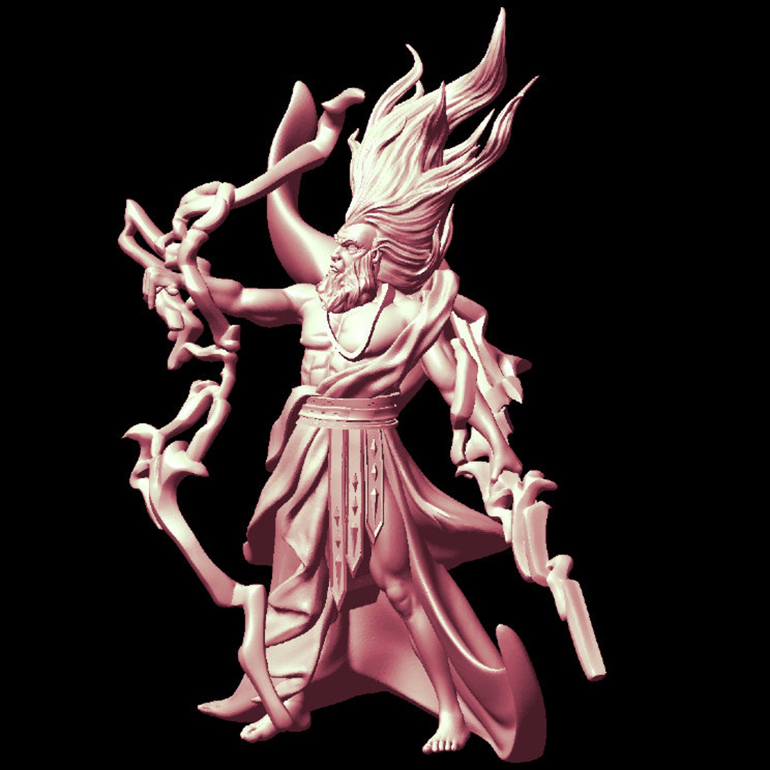 Zeus Sculpture 3D STL Fichiers Mythologie Grec Ancien Dieu Etsy France