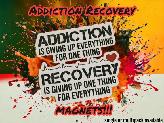 Addiction Recovery Magnet. Single/multiple 3.5x3.5 Free Extra Goodies Gift  NA AA Member or Sponsor Sobriety Sober Clean Sober Magnetic 