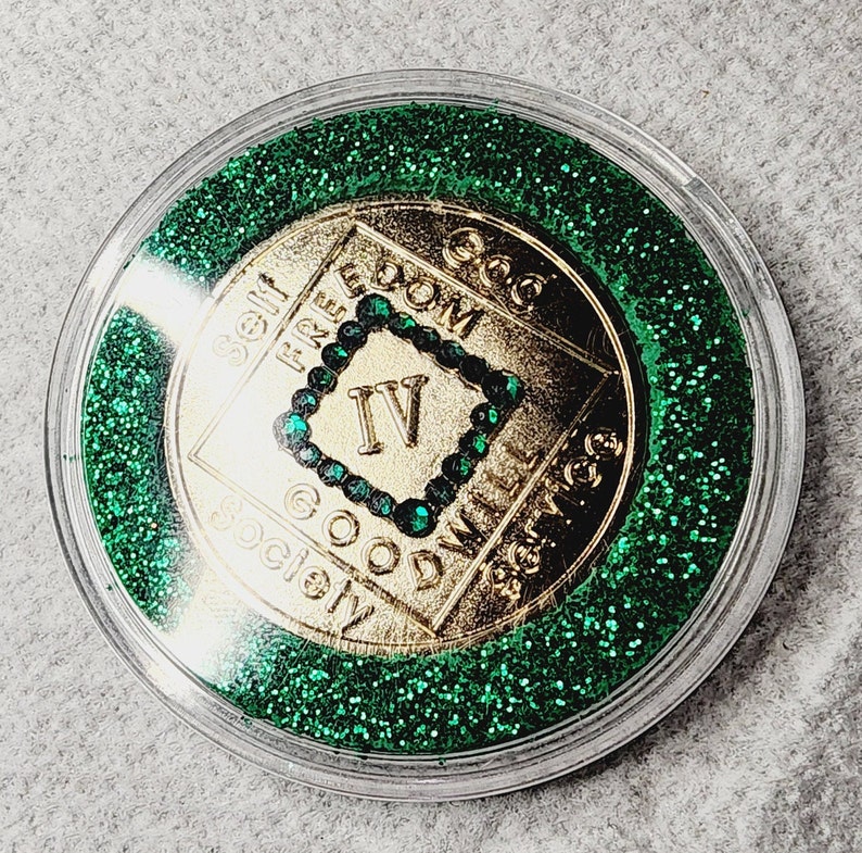 Any Year Custom Narcotics Anonymous NA medallion Other color options. FREE coin capsule, gift box, & na goodie bag coin chip Recovery image 6