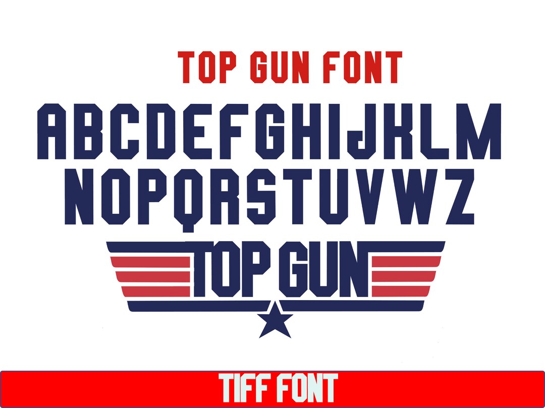 Buy Top Gun Font Digital Top Gun Font Set FONT Onlyalphabet Top Online