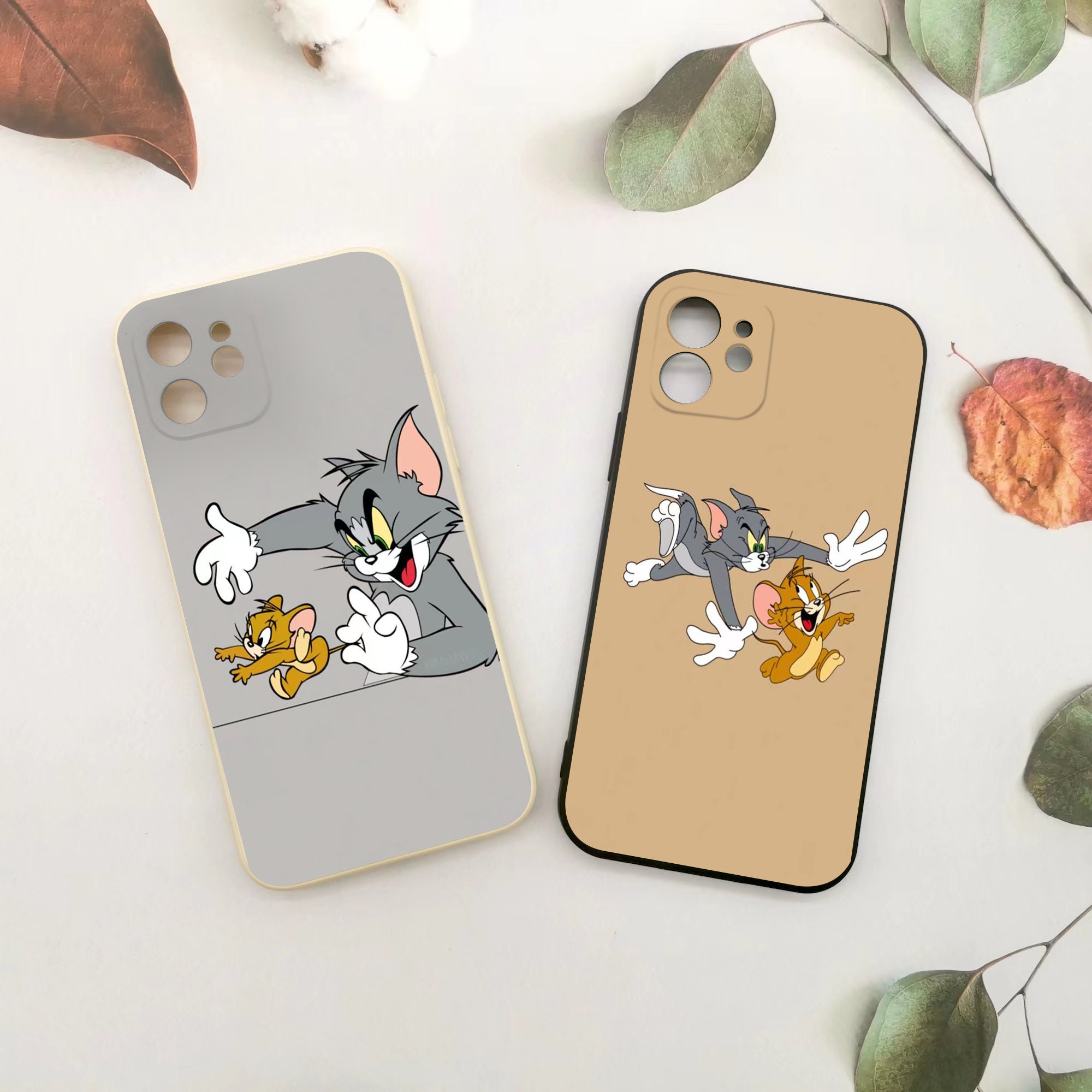 Discover Cute cartoon Tom and Jerry couple Phone Case Cover For iPhone 13/12/11 Pro Max, Xs, 7, 8